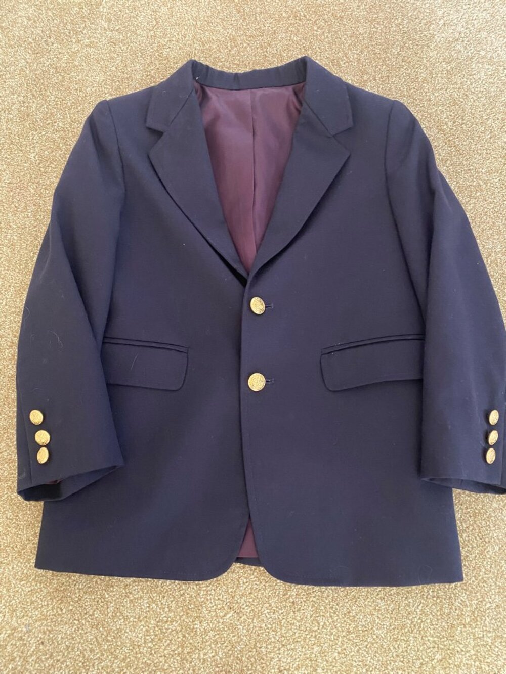 Talbots Kids Boy's Classic Navy Wool Blazer/Sport Coat